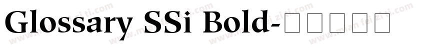 Glossary SSi Bold字体转换